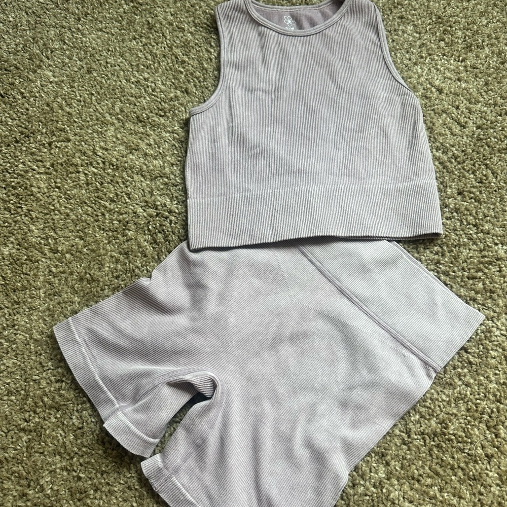 Aura Mauve Ribbed Top
